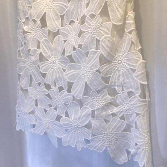 ARROGANT CAT White Floral Lace Cap Sleeve Dress size 10 - Picture 7 of 10